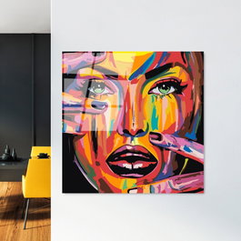 Wallity UV-846 Pintura Decorativa de Vidrio Templado Multicolor 50 x 50 cm